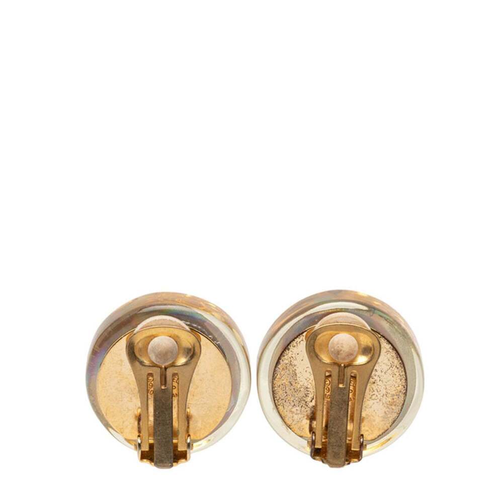 CHANEL Authentic Vintage White Logo Earrings - Picture 2 of 3